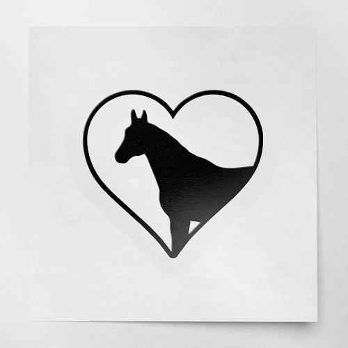 Vista 20 de Calcomanías transparentes de corazón de caballo 2 (azul azul) calcomanías de vinilo impermeables de primera calidad para laptop, accesorio