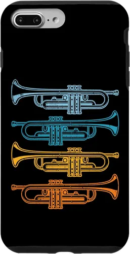 Vista 9 de iPhone 14 Trompeta Retro Jazz Music Trompetista, estuche del trompetista