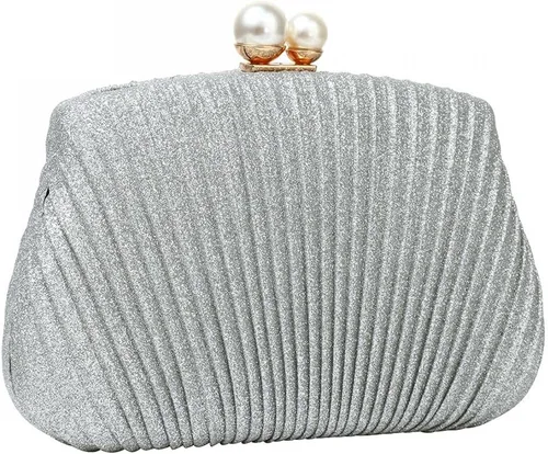 Vista 10 de YYW Bolsos de mano para mujer, elegante bolso de mano de noche con perlas para mujer, boda, cóctel, fiesta, bolso de mano