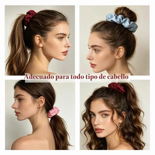 Vista 3 de Simnice Coleteros grandes de satén de 20 colores para mujer, suave seda 20 Colores-L