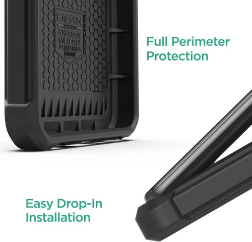 Vista 5 de ENCASED Falcon Armor - Funda para Moto G Stylus 2022, protección resistente (negro)
