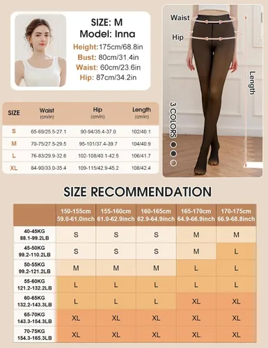 Vista 3 de Yusongirl Mallas con forro polar para mujer, medias translúcidas falsas, cálidas para invierno, leggings térmicos de cintura alta con pies