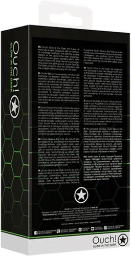 Vista 4 de Ouch GITD Plug W/CRing & BallStrap Grn OU726GLO