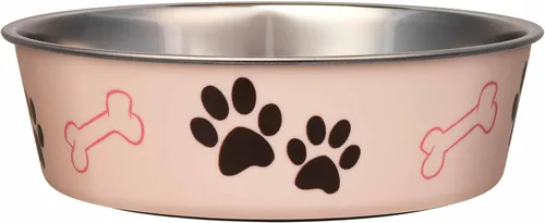 Vista 8 de Bol metálico para mascotas Bella, de Loving Pets, M, Artichoke
