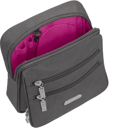 Vista 8 de Baggallini Journey bolso bandolero., Gris, talla única