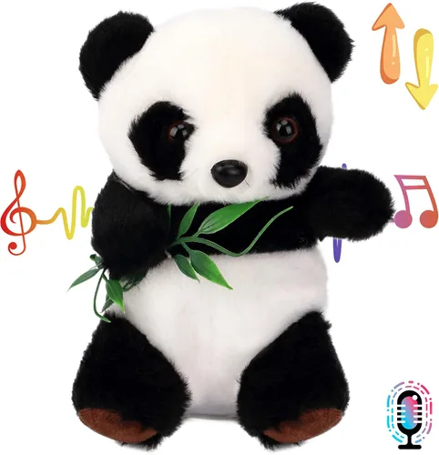Vista 17 de Hopearl Gatito parlante repite lo que dices, gato con pez, juguete animado interactivo eléctrico, juguete de peluche para niños pequeños, 7 pulgadas