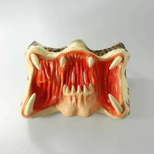 Vista 2 de CAFELE Predator Half Mask Cosplay Alien vs Predator Monster Scary Mask AVP Movie Halloween Costume Party