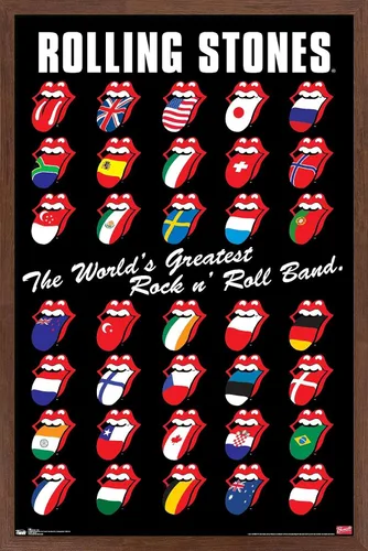 Vista 16 de Trends International Rolling Stones - Póster de pared de cuadrícula, 14.725 x 22.375 pulgadas, versión enmarcada de madera de granero Versión