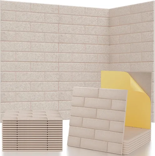 Vista 12 de CIUIUTIC - Paneles acústicos de pared, paquete de 6 paneles acústicos de 20 x 20 pulgadas, paneles acústicos decorativos, arte de pared absorbente