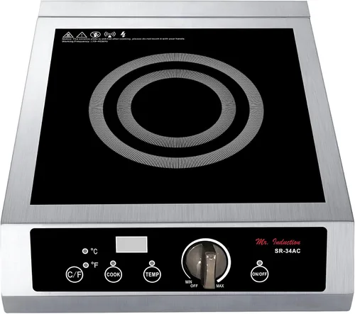 Vista 2 de Mr. Induction SR-34ACA: Gama comercial de encimera de 3400W (220-240V)