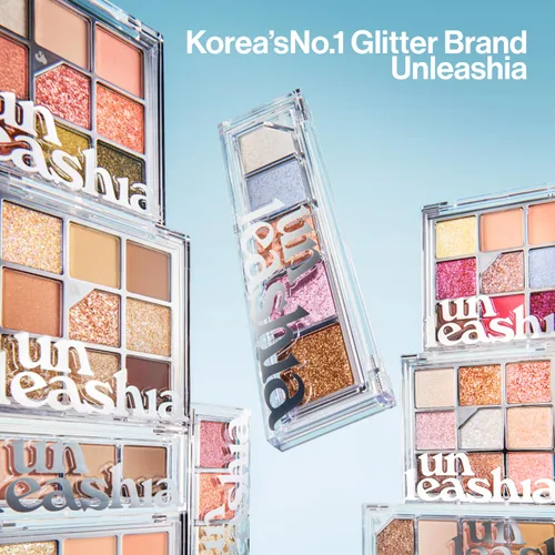 Vista 9 de UNLEASHIA Glitterpedia Paleta de sombras de ojos NO1 – Paleta de sombras de ojos brillantes con texturas versátiles con purpurina – Paleta