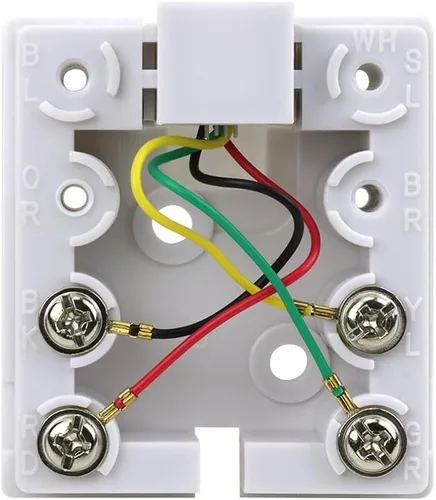 Vista 4 de Skywalker Conector de teléfono modular de montaje en superficie (blanco)