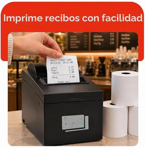 Vista 10 de Rollos de papel de impresora de punto de servicio y caja registradora de 3 pulgadas x 128 pies Blanco