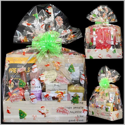 Vista 4 de Bolsas de envoltorio de Navidad transparentes extragrandes Anapoliz (10 piezas) - 61 x 76 cm, 2.5 mil de espesor, cristal claro para regalos