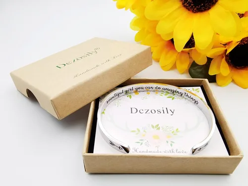 Vista 79 de Pulseras inspiradoras para mujer, joyería de acero inoxidable, con refranes, pulsera motivacional con mensaje oculto, pulseras grabadas para mejor