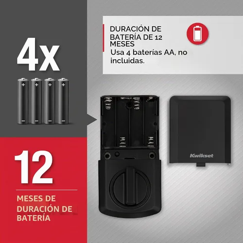 Vista 6 de Kwikset SmartCode 260 - Cerradura de puerta con teclado electrónico sin llave con entrada automática, códigos de usuario personalizados, seguridad