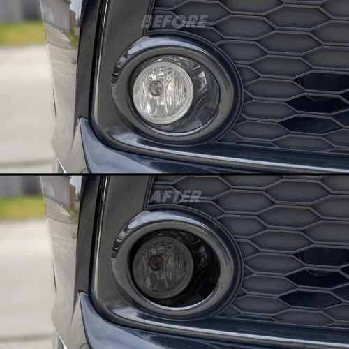 Vista 9 de SlickMod Vinilo precortado tintado en humo para faros delanteros y antiniebla de Honda Civic 2016-2021