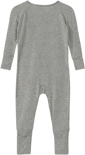 Vista 19 de Pijama de viscosa de bambú sin pies para niños y niñas, pijamas con cremallera para dormir y jugar, mameluco - 0-24 meses