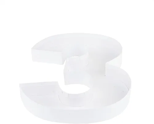Vista 15 de Recipiente de papel de cartón rellenable de 12 "en forma de número de cartón para pastoreo de embutidos (0)