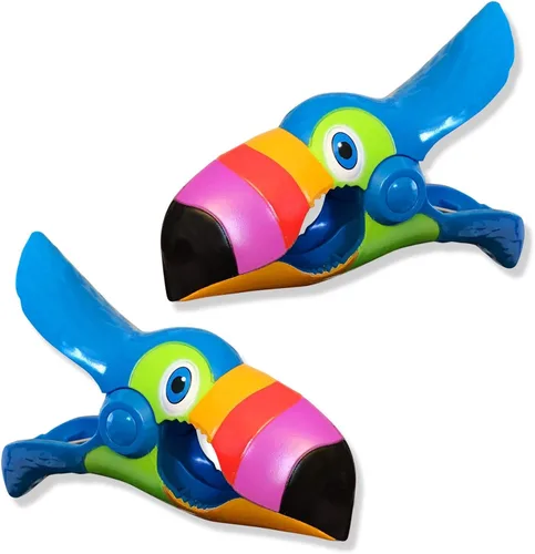 Vista 11 de O2COOL Bocaclips - Pinzas para toallas de playa para sillas de playa, accesorios para patio y piscina - (Chanclas) 2