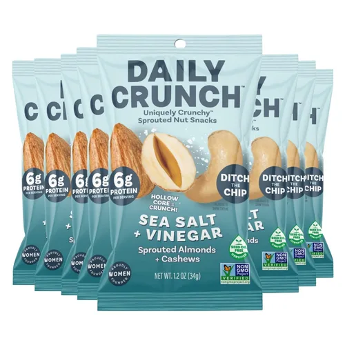 Vista 13 de Daily Crunch Almendras germinadas, churro de canela, paquete de aperitivos