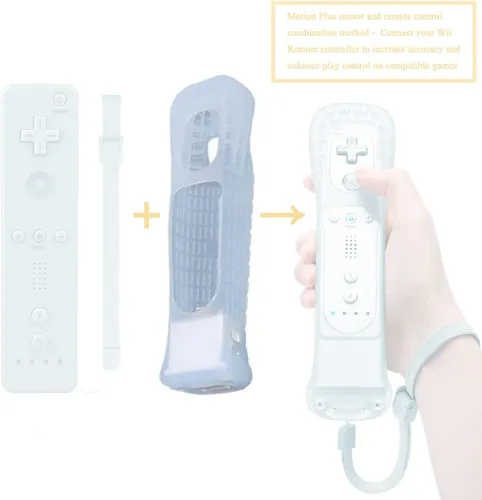 Vista 3 de DTOL DT20182035 para Nintendo Wii Motion Plus - Controlador de sensor de movimiento remoto externo Wii U Motion Plus blanco 1 unidad