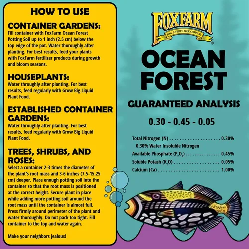 Vista 5 de FoxFarm FX14000 Ocean Forest Plant - Mezcla de tierra para macetas