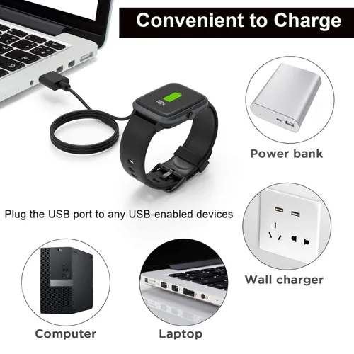 Vista 7 de Withit Giga Smart Watch Charger, paquete de 2 [modelo A + modelo B, solo un ajuste] Cable de carga para Withit App Giga Smartwatch Cable de carga