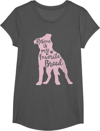 Vista 32 de Pitbull Rescue Is my Favorite Breed Dog Pit Bull Mama - Camiseta, Negro, S