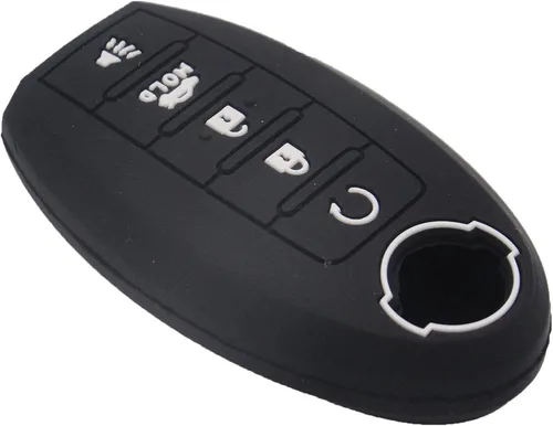 Vista 4 de LemSa Funda protectora de silicona para llavero de 5 botones, para Nissan Rogue Maxima Altima Sedan Pathfinder Armada Murano 2016 2017 2018 2019