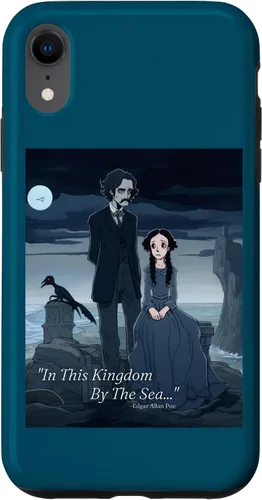 Vista 25 de Funda estética gótica para iPhone 12/12 Pro Edgar Allan Poe y Annabel Lee