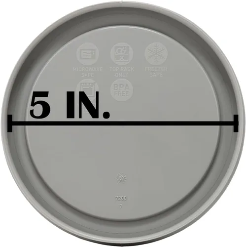 Vista 4 de Pyrex Tapa de repuesto para almacenamiento de alimentos gris azabache de 7200 unidades, 2 tazas, fabricada en Estados Unidos