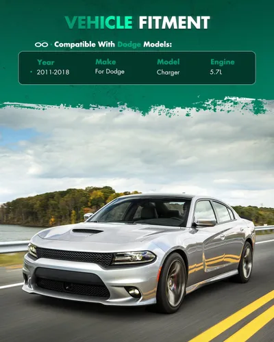 Vista 2 de SCITOO Alerón lateral compatible con Dodge Charger Sedán 2011-2020 negro mate estilo Hellcat para alerón trasero del maletero