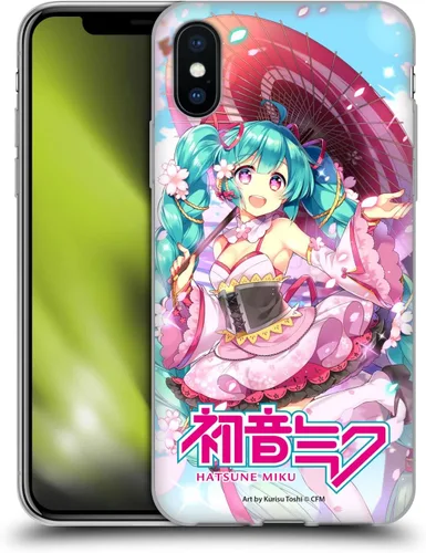 Vista 87 de Head Case Designs Licencia Oficial Hatsune Miku Gráficos Lindos Carcasa de Gel [Protección de Grado Militar] Compatible con Apple iPhone 7