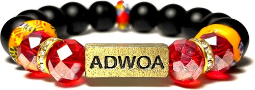 Vista 38 de Pulseras africanas tradicionales con nombre nacido en el día para mujeres de Ghana, materiales naturales, ajuste cómodo y holgado