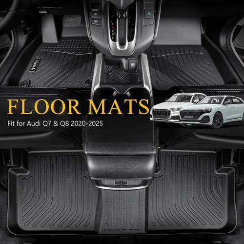 Vista 16 de Tapetes de piso para todo clima y forro de carga con respaldo para Chevrolet Suburban de 7 asientos 2021-2025 / GMC Yukon XL de 7 asientos