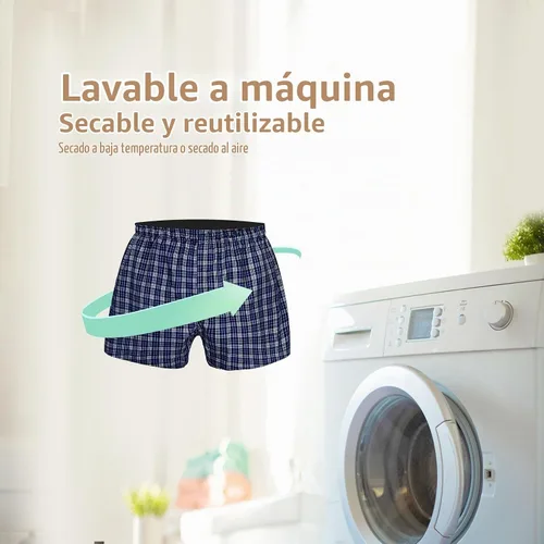 Vista 6 de TIICHOO Ropa interior para incontinencia para hombre, lavable para incontinencia urinaria, bóxer de absorción regular, ropa interior a prueba