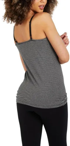 Vista 24 de Motherhood Maternity Camiseta sin mangas de lactancia con clip para mujer con correas ajustables y brasier integrado para lactancia materna