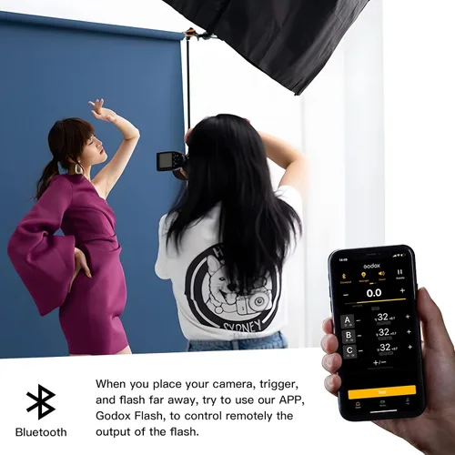 Vista 4 de Godox XProII-N TTL Transmisor de disparador de flash inalámbrico compatible con cámaras Nikon, 2.4G 1/8000s HSS, conexión Bluetooth, nuevo bloqueo