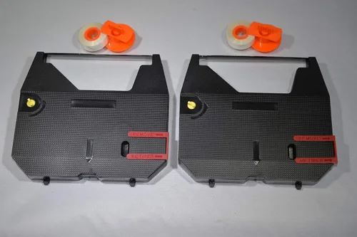 Vista 3 de Juego de casetes de repuesto compatible para máquinas de escribir Brother AX10, AX15, SX4000, GX6750, negro, paquete de 2