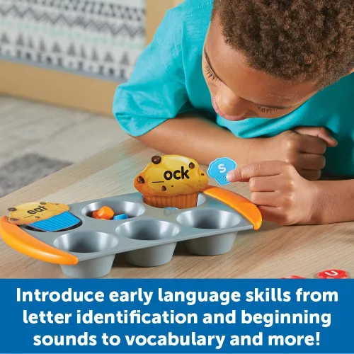 Vista 2 de Learning Resources Mini Muffin Phonics Conjunto de Actividades, Juguetes Preescolares, Actividades de Aprendizaje Preescolar, Comida de Juguete