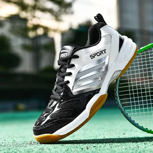 Vista 2 de zxcvb Tenis Bádminton Zapatos de los Hombres Nuevos Tendón de Ox Inferior de Desgaste Antideslizante de los Hombres de Baja Primavera Tenis de Mesa