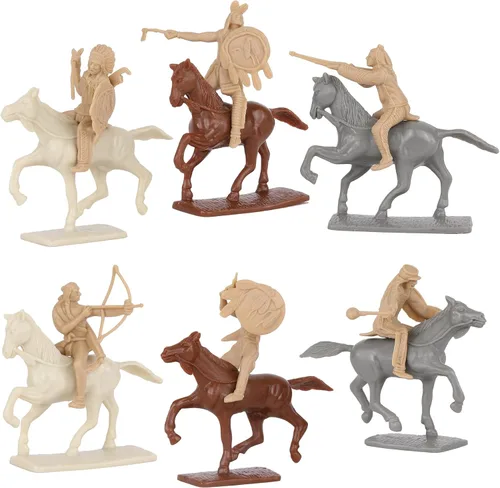 Vista 3 de BMC CTS Batalla de Little Big Horn Soldados de plástico – 20 piezas de figuras de sioux y caballería