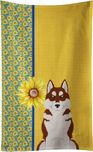 Vista 159 de Caroline's Treasures WDK5313KTWL - Toalla de cocina con diseño de girasoles de verano, color negro y tostado, Airedale Terrier, toalla de mano