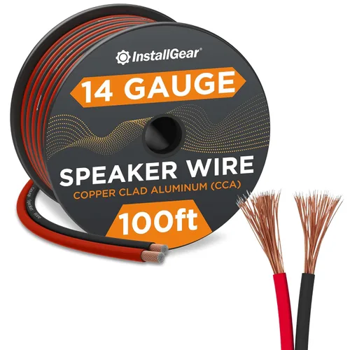 Vista 15 de InstallGear - Cable de altavoz de calibre 14, cable de 100 pies, 14 AWG Azul/Negro