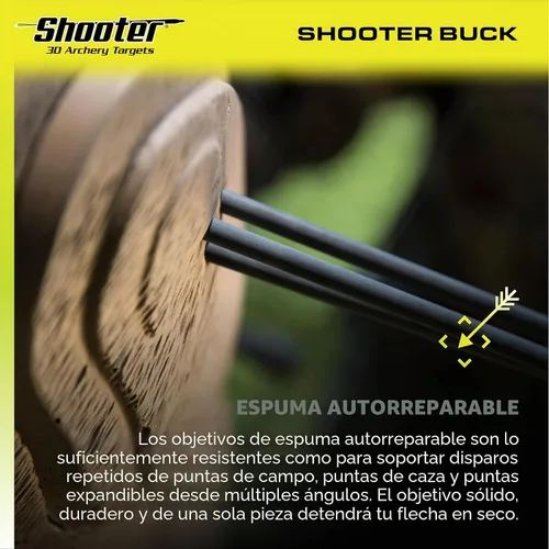 Vista 4 de Big Shooter Buck - Objetivo de tiro con arco 3D con núcleo de inserción reemplazable