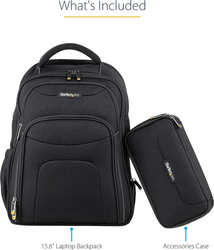 Vista 9 de StarTech.com Mochila ergonómica unisex para computadora con funda extraíble para accesorios, bolsillos para computadora portátil/tableta, nailon
