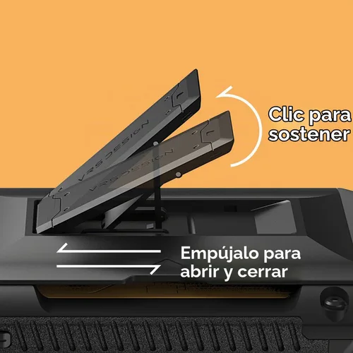 Vista 7 de VRS DESIGN Damda Glide - Funda híbrida para iPhone 13 Pro, ranura para tarjetas con soporte, funda funcional resistente compatible con iPhone 13 Pro