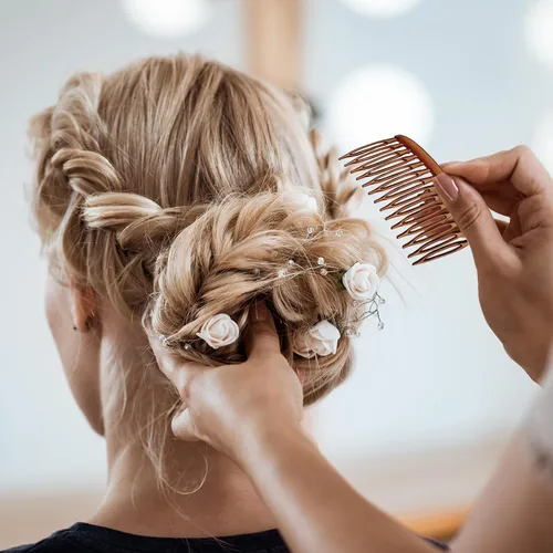 Vista 2 de 16 peines franceses para mujer, 14 dientes, 2.8 x 1.8 pulgadas, peine lateral de pelo, clips de plástico para peine francés, peines pequeños