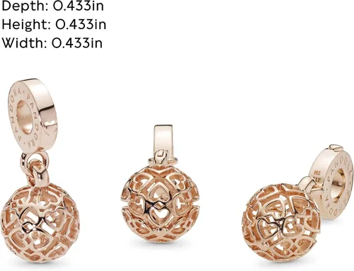 Vista 5 de PANDORA Joyería Armonious Hearts Rose Charm Metal no aplica